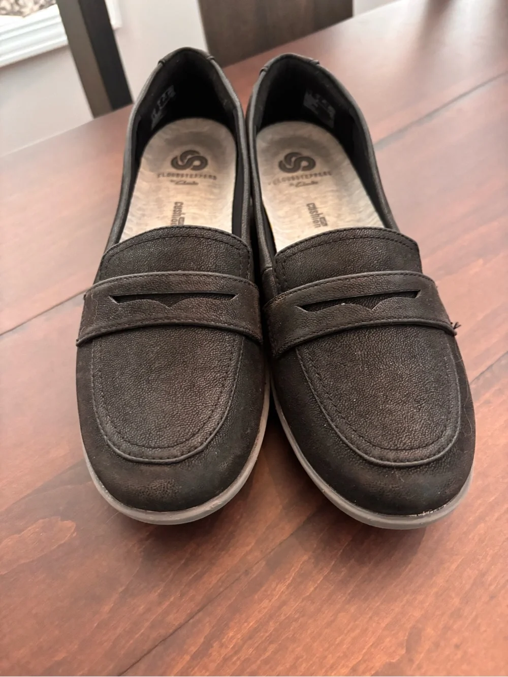 Clarks Black Cloudsteppers Loafers